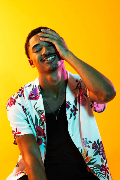 istock African man portrait in studio on colorful background 2193989015