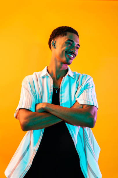istock African man portrait in studio on colorful background 2193989093