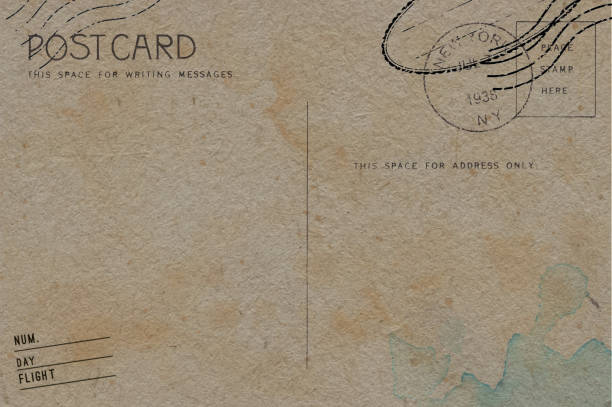 istock Backside of postcard with dirty stain 2193990956