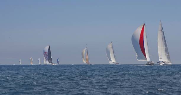 istock Sailing super yachts at the Mediterranean Sea 2193994194