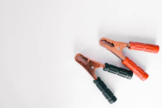 used car battery terminal close up
