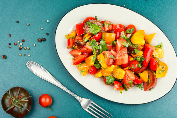 istock Bowl of fresh tomato salad. 2194002224