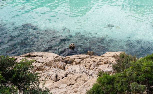 istock Scenic rocky coastline with clear turquoise water. 2194003746