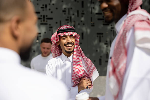 istock Group of Middle Eastern men talking outdoors 2194007557