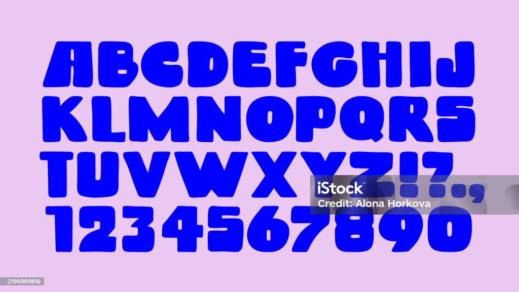 Extra bold sans serif font with soft corners - Royaltyfri Maskinskriven text vektorgrafik Extra bold sans serif font with soft corners - Royaltyfri Maskinskriven text vektorgrafik