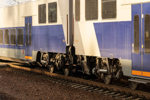 istock A sleek electric train stands on the railway platform, highlighting its modern features and industrial design during daylight 2194013832