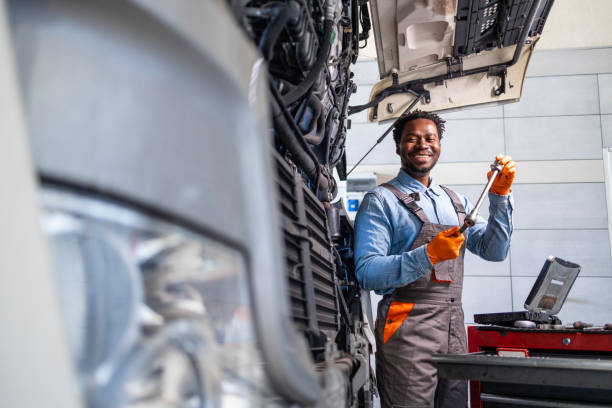 istock Truck vehicle service and maintenance. 2194015749