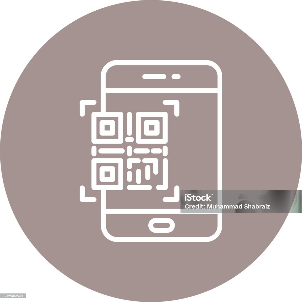 Circle Qr Scan Code Qr Code Scan Line Multi Circle Color Stock Illustration - Download ...