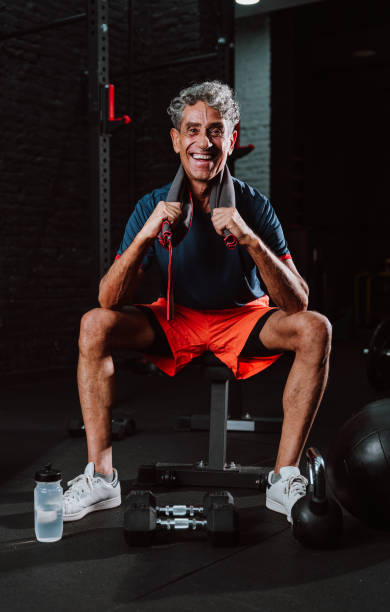 istock Fit senior man in the gym 2194024986