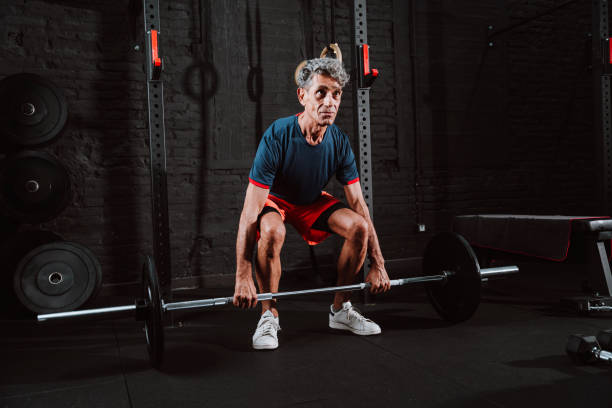 istock Fit senior man in the gym 2194025049
