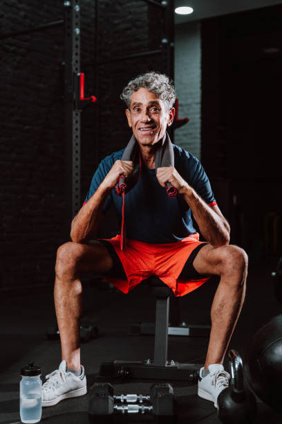 istock Fit senior man in the gym 2194025258