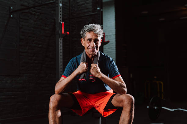istock Fit senior man in the gym 2194025266
