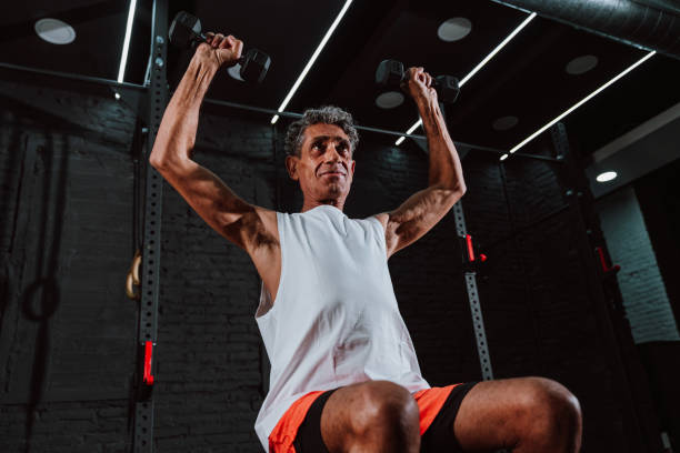 istock Fit senior man in the gym 2194025341