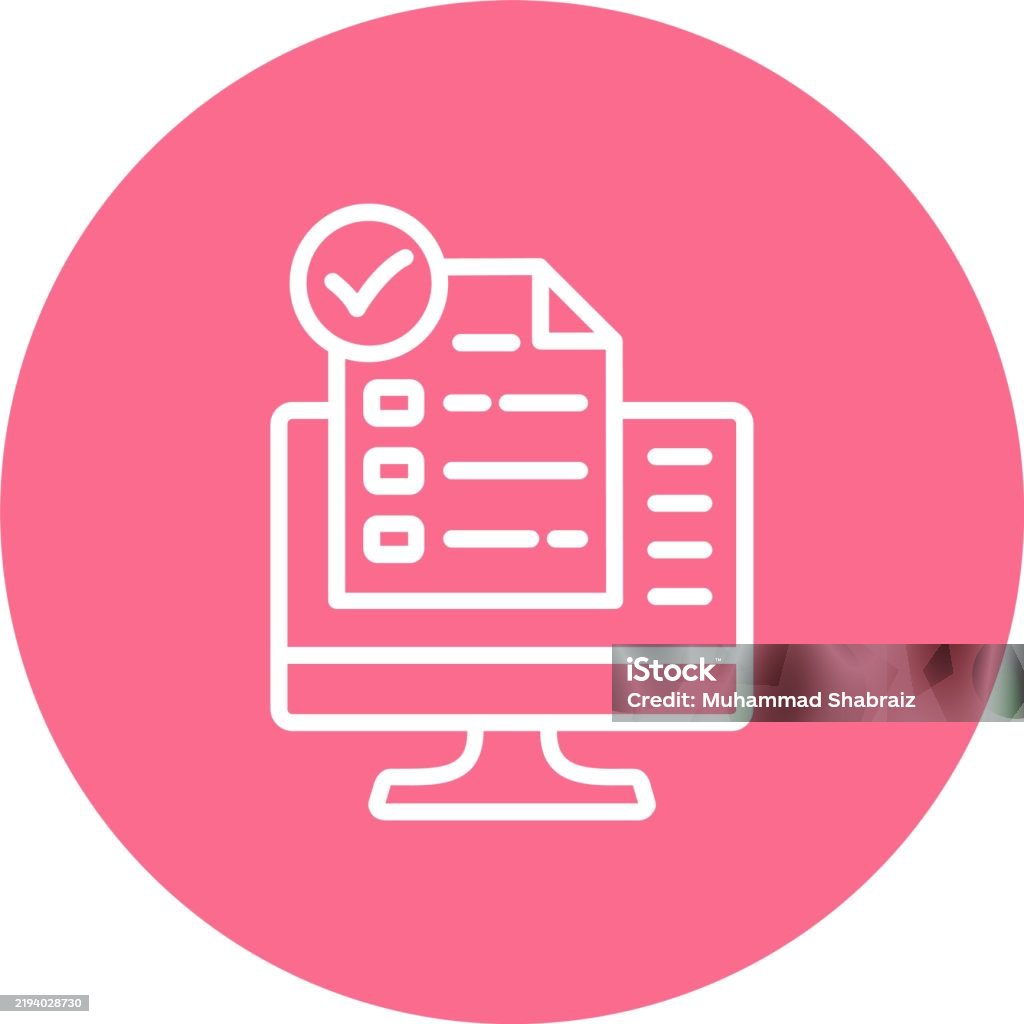 Computer Line Pc Computer Line Multi Circle Color Stock Illustration - Download Image ...