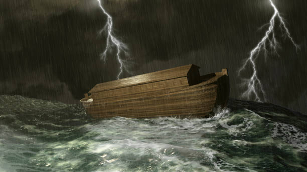 istock Noah's Ark sailing on the sea 2194029737