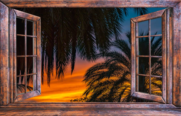 Through the window, a picturesque landscape unfolds, showcasing rolling green hills kissed by the gentle warmth of the sun. Fragrant wildflowers dance in the soft breeze, their vibrant colors painting the scene with splashes of yellow, purple, and pink. In the distance, a tranquil stream glistens as it winds its way through the lush meadows, reflecting the clear blue sky above. A chorus of birds serenades the viewer, adding to the serene charm of this idyllic countryside panorama.