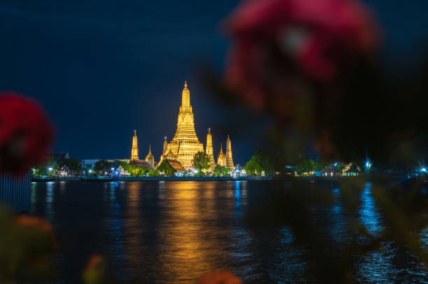 istock Wat Arun Temple in Bangkok Thailand, Illuminated at Night 2194032330