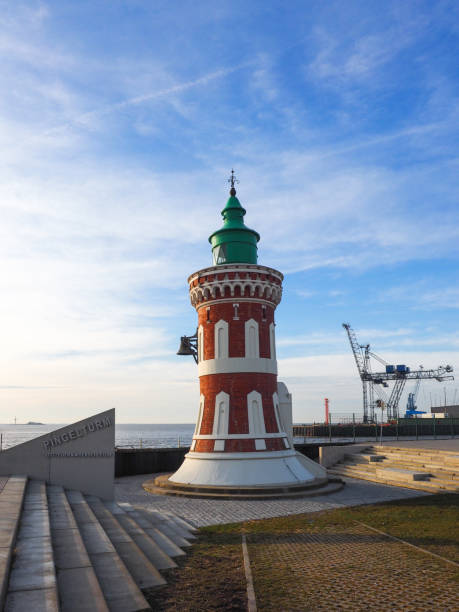 Exterior view of the lighthouse Pingelturm in the city Bremerhaven, Germany