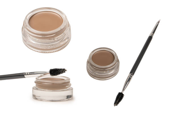 istock A brow pomade in blonde shade with brush isolated on a white background. 2194038269