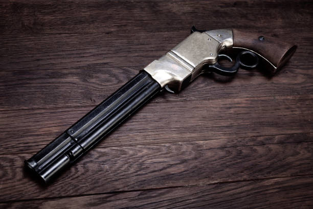 istock Old West vintage weapon - Volcanic Repeating Pistol 2194038793