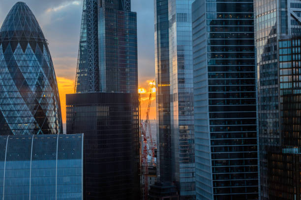 istock Modern Skyscrapers in London’s Financial District at Sunset 2194039888