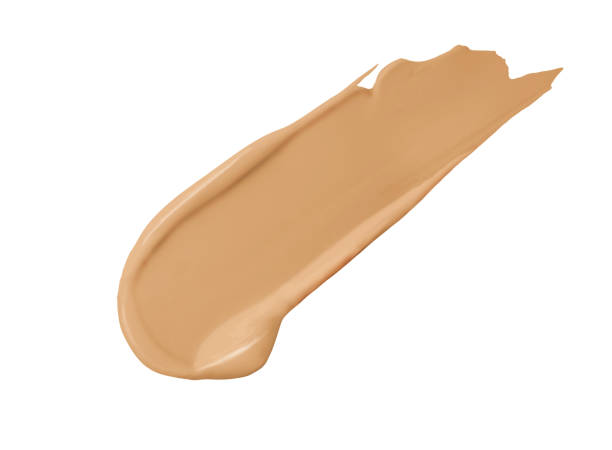 istock Makeup Liquid foundation smear isolated on white background. Cosmetic product brush swatch 2194047870