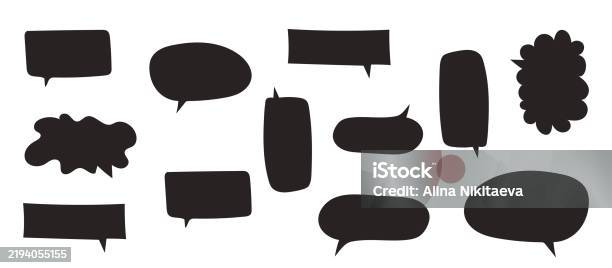 Pibble Text Hand Drawn Wavy Organic Pebble Form Speech Bubble Dialog Frame ...