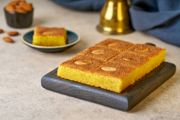 istock Middle eastern traditional semolina cake basbousa , namoora, hareesa 2194059600