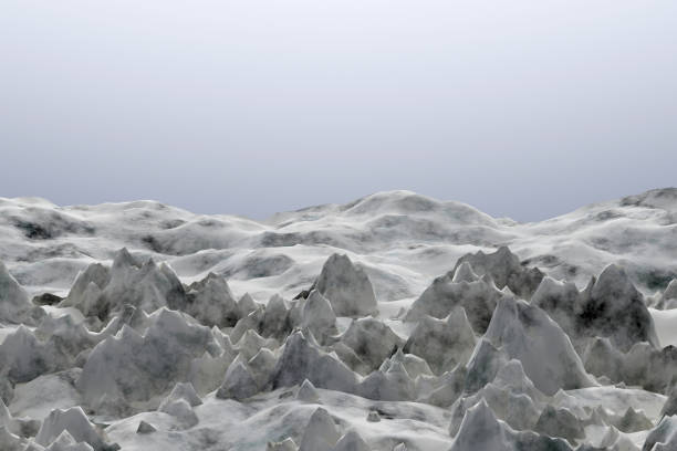 istock Fantastic Sci-fi landscape on alien desert planet with amazing rock formations 3d Illustration 2194061385