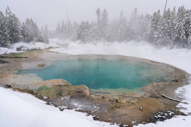 istock Thermal Lagoon in a Snowy Landscape 2194063863