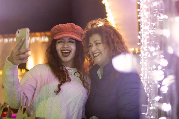 Mum and daughter taking a selfie
