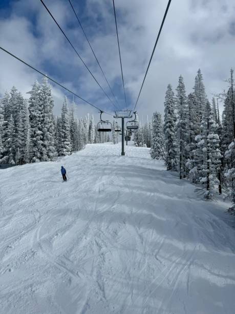 istock Snowy Ski Resort from the Chairlift 2194065449