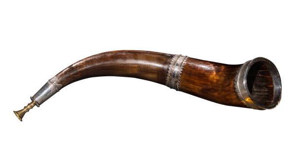 istock Vintage hunting horn isolated on white 2194070099