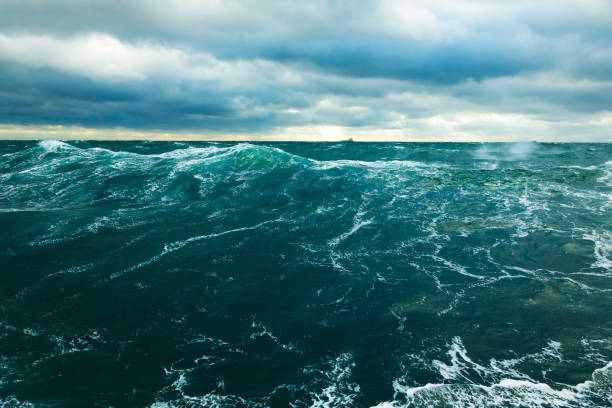 istock A storm in the ocean. Storm waves in the open ocean. 2194073951