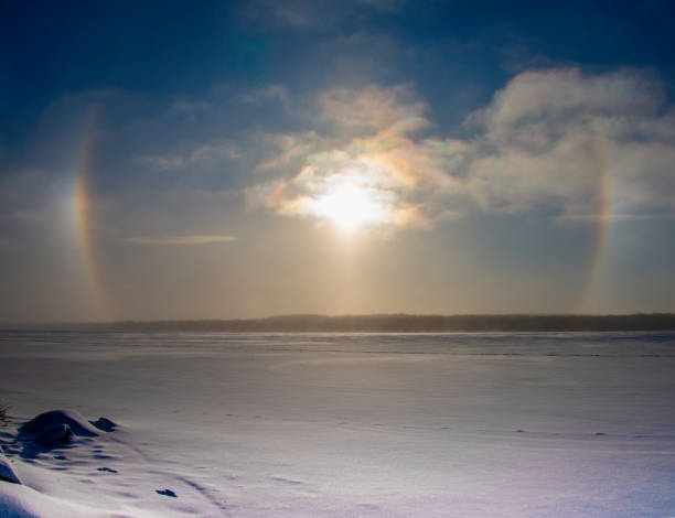 istock Sun Dogs on a Cold Morning Up North 2194076770