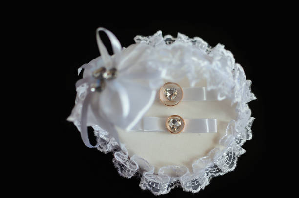 Colse up of an earring with false diamonds