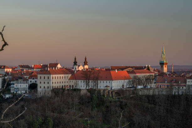 istock Nice color sunset evening in cold winter in Znojmo CZ 12 21 2024 2194079195
