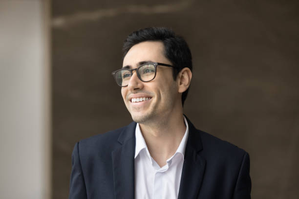 istock Head shot portrait smiling handsome Arabian businessman 2194080024