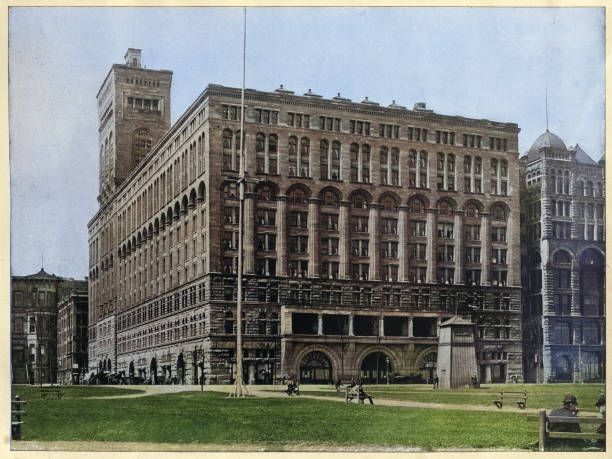 istock American architecture, Auditorium Building, Chicago, 1890s vintage photograph 19th Century 2194080127