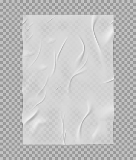 istock Texture of wrinkled wet paper on a transparent background. 2194080642