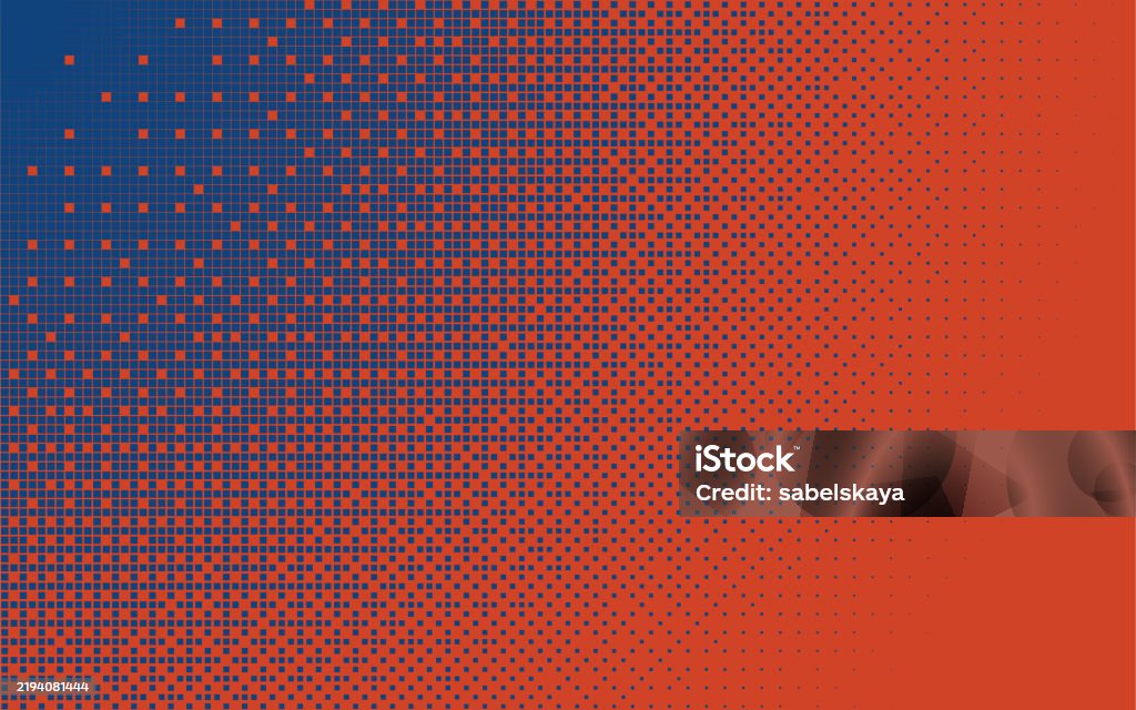 Blue Red Radial Bitmap Texture Abstract Pattern Halftone Vector ...