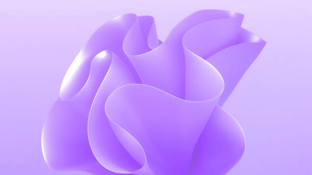 istock 3D render of blue modern elegant abstract background with layered ribbon folds in light soft blue colors. Smooth organic wavy curves. Macro closeup of layered folded cloth. Surreal flower sculpture. 2194084796