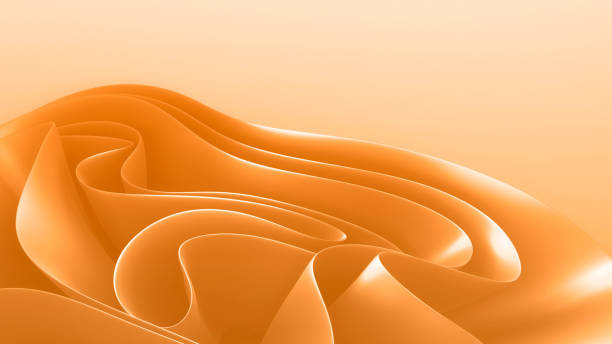 istock 3D render of blue modern elegant abstract background with layered ribbon folds in light soft blue colors. Smooth organic wavy curves. Macro closeup of layered folded cloth. Surreal flower sculpture. 2194084941