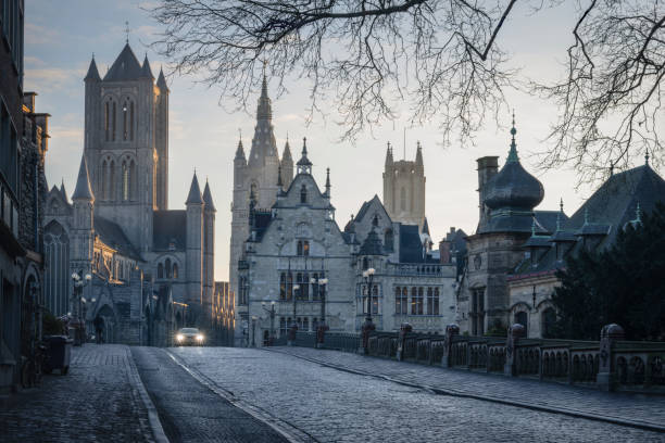 istock Ghent in Belgium at sunrise 2194087012