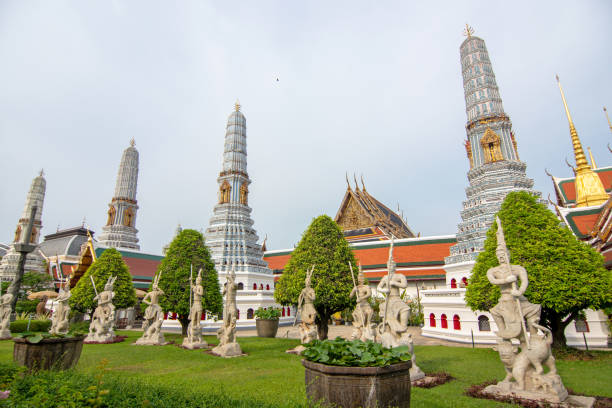 Wat Phra Kaew, considered the sacred Buddhist temple in Thailand and one of Bangkok's most popular tourist attractions.