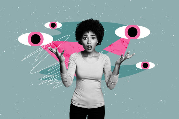 istock 3D photo collage template trend artwork composite of focus control surveillance eyesight vision see spy young lady shock staring confused 2194100287