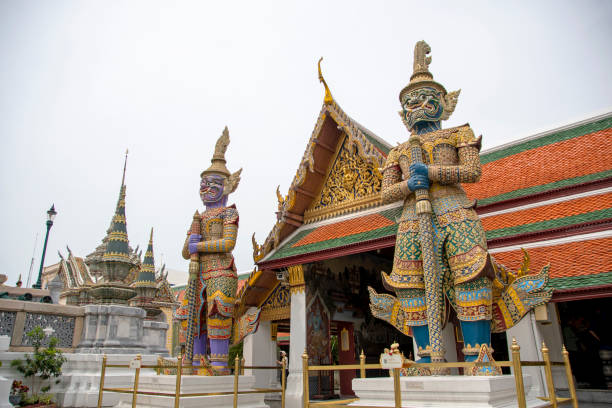 Wat Phra Kaew, considered the sacred Buddhist temple in Thailand and one of Bangkok's most popular tourist attractions.