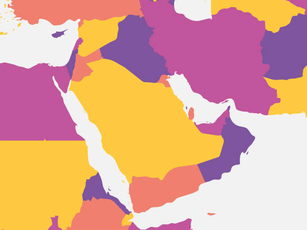 940 Middle East Map Blank Stock Photos Pictures Royalty Free Images Political Map Of Middle East And Arabian Peninsula 