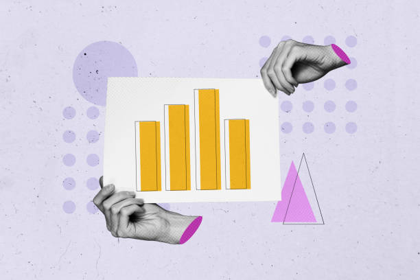 istock Creative photo poster trend art collage image of hands hold poster chart development statistics success growth economy progress 2194103793