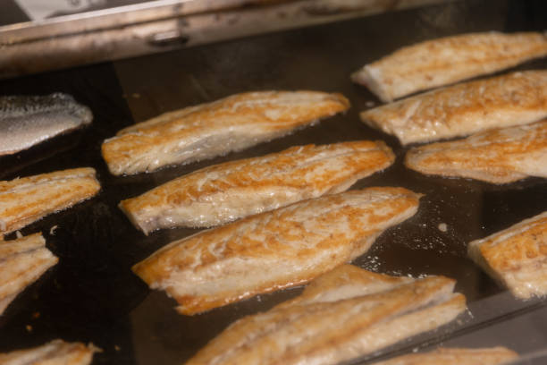 Salmon fillet stock photo